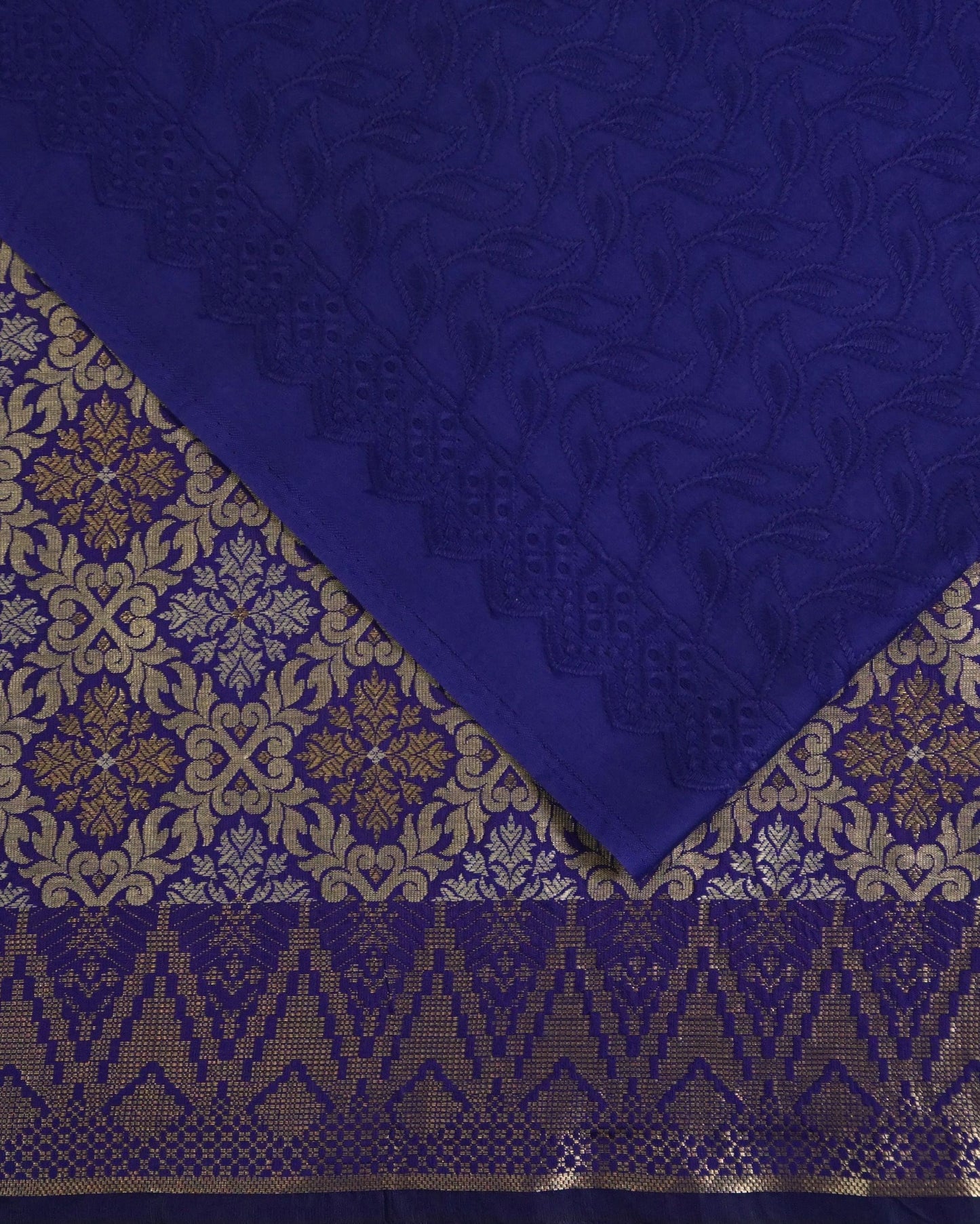 Embroidery Satin with Jacquard Combo Set