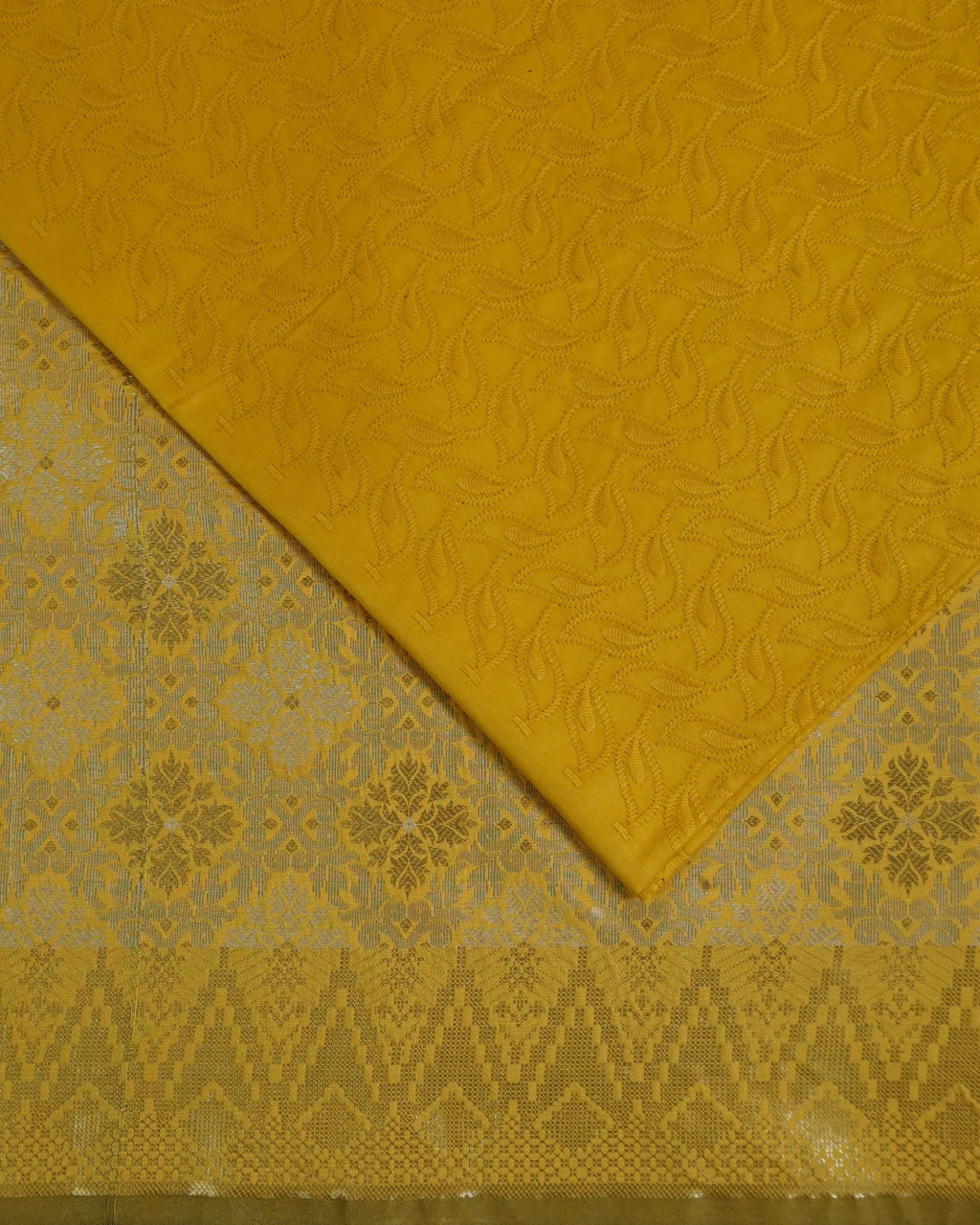 Embroidery Satin with Jacquard Combo Set