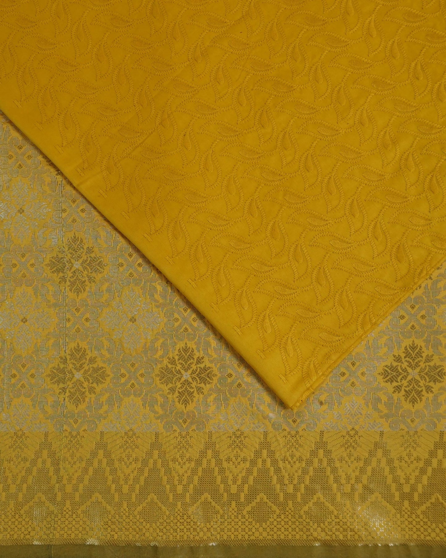 Embroidery Satin with Jacquard Combo Set