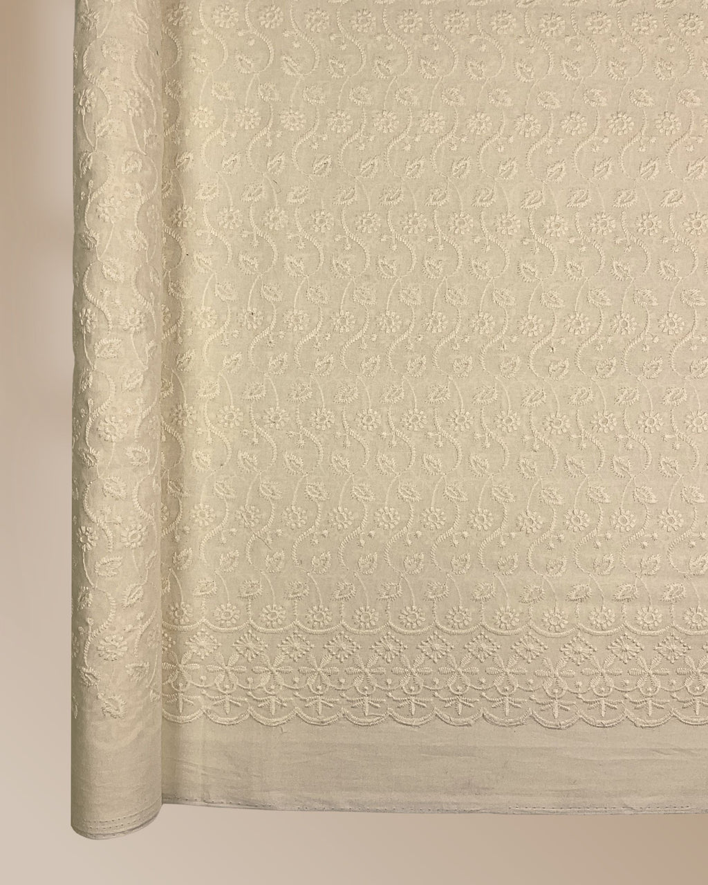 Leaf Cotton Cambric Embroidery 40S 44"