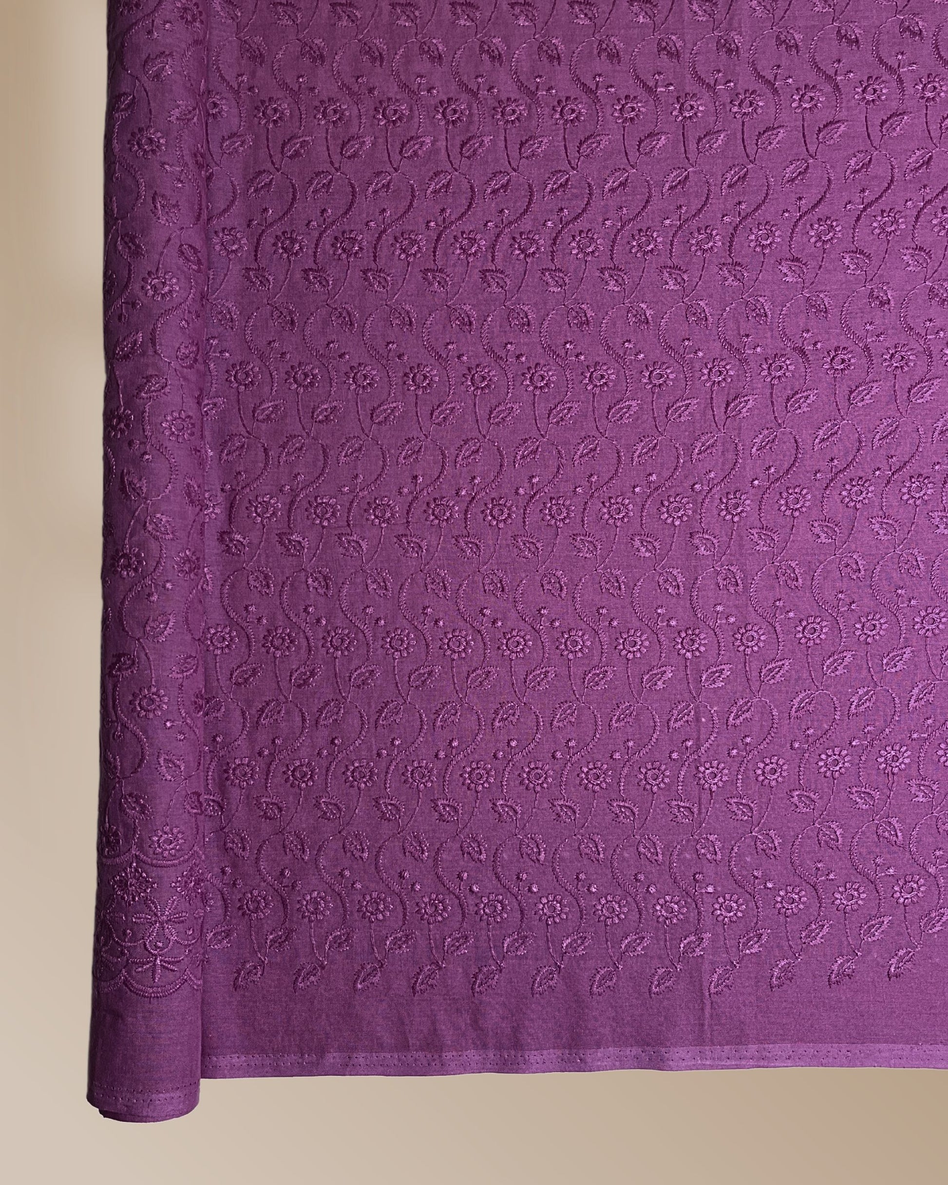 Leaf Cotton Cambric Embroidery 40S 44"
