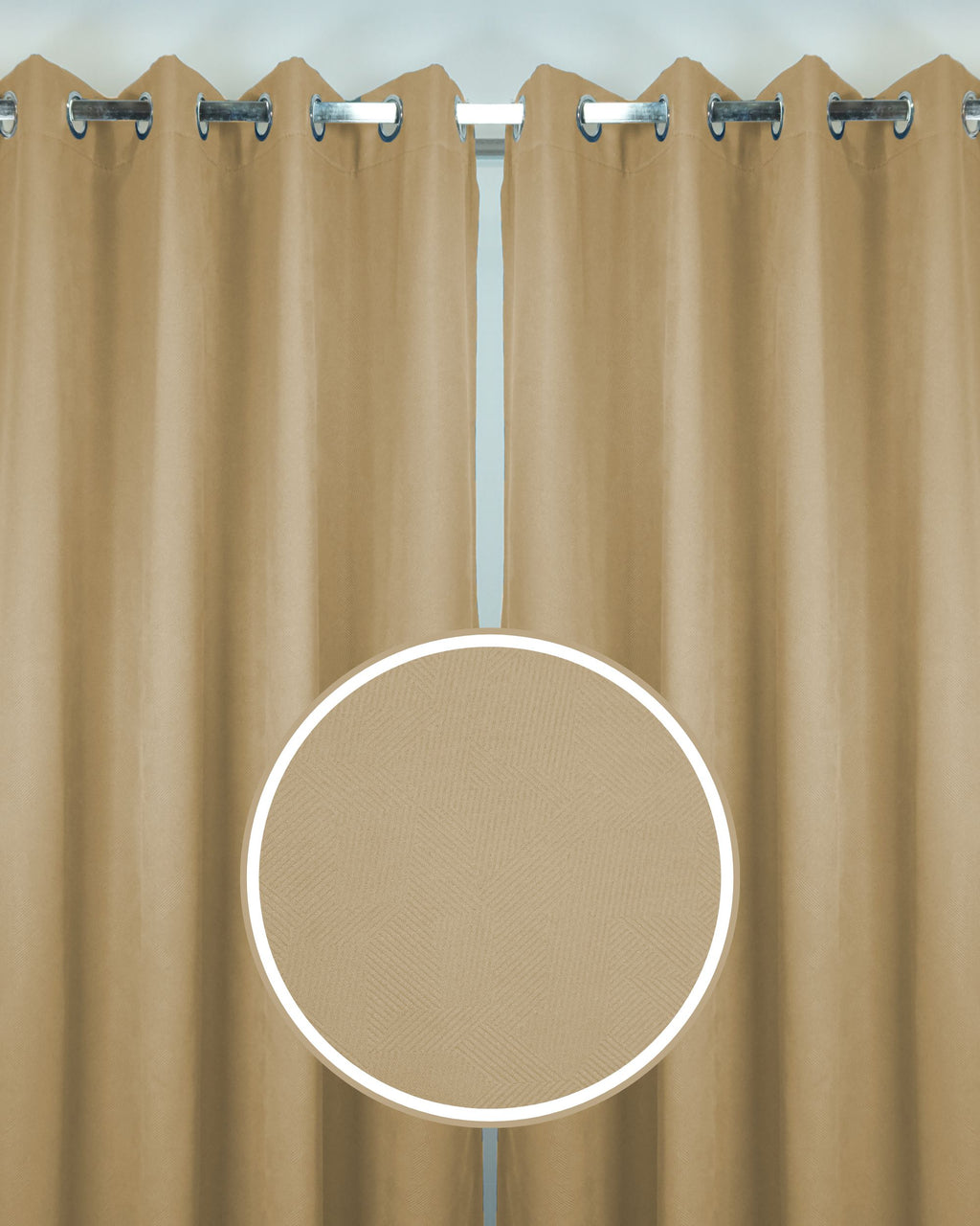 Rubina Dimout Fabric Ring Curtain (Ready Made)