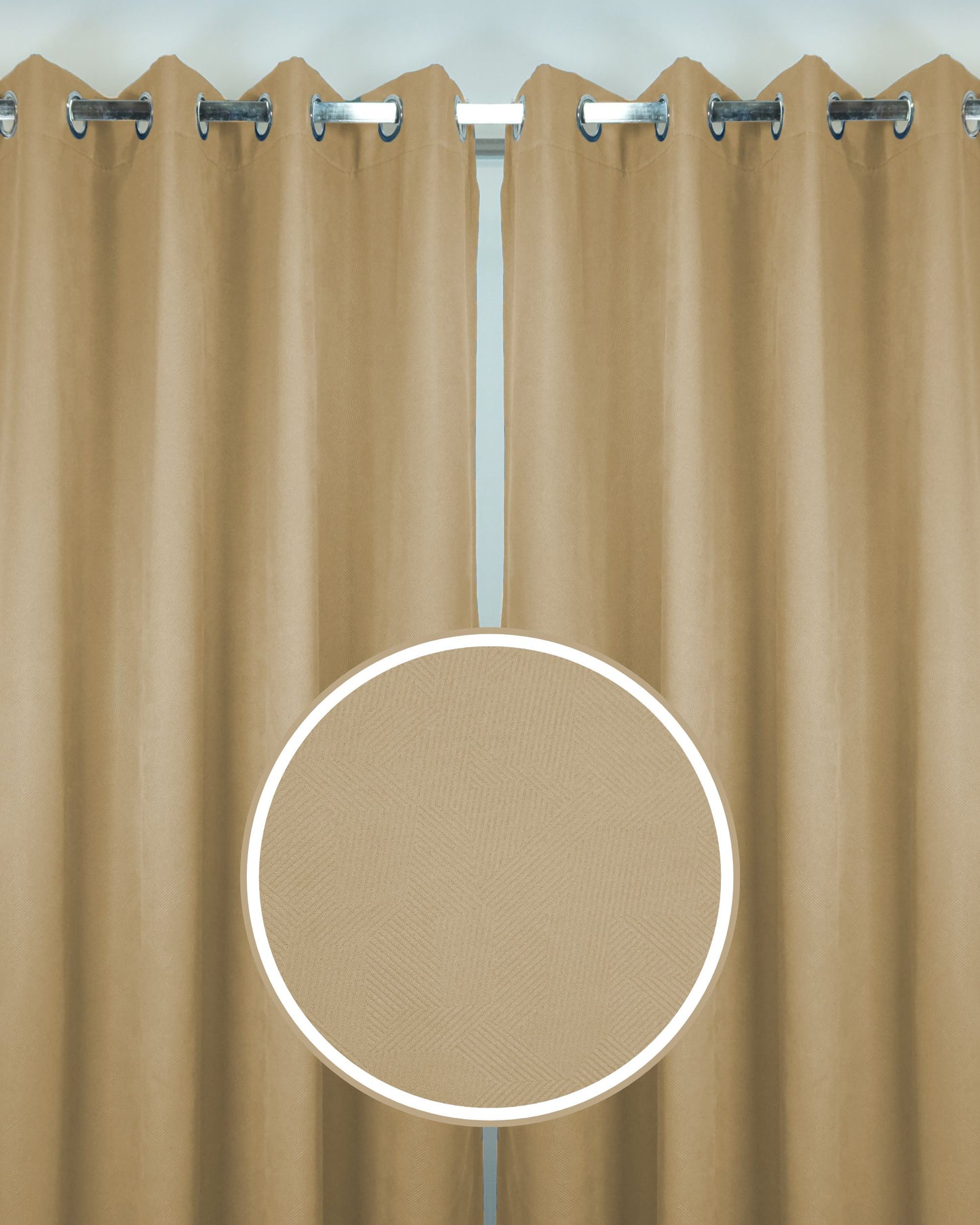 Rubina Dimout Fabric Ring Curtain (Ready Made)