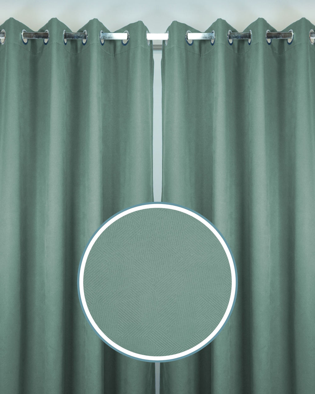 Rubina Dimout Fabric Ring Curtain (Ready Made)