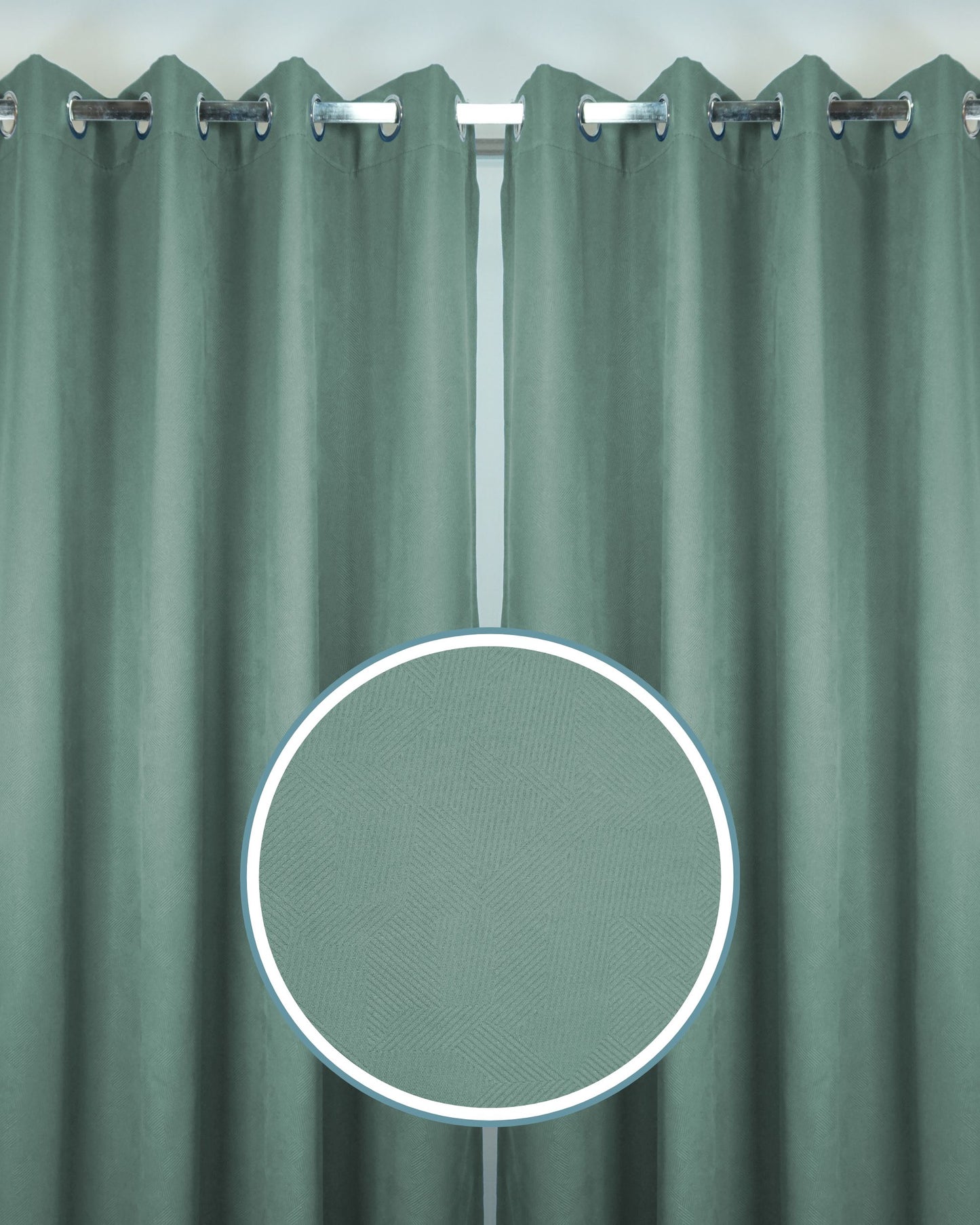 Rubina Dimout Fabric Ring Curtain (Ready Made)