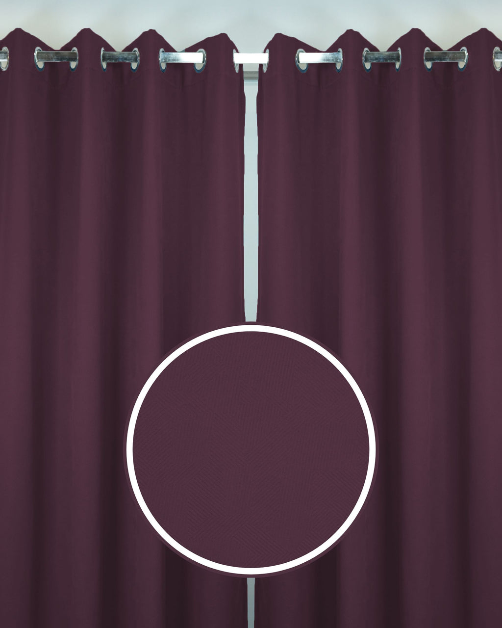 Rubina Dimout Fabric Ring Curtain (Ready Made)