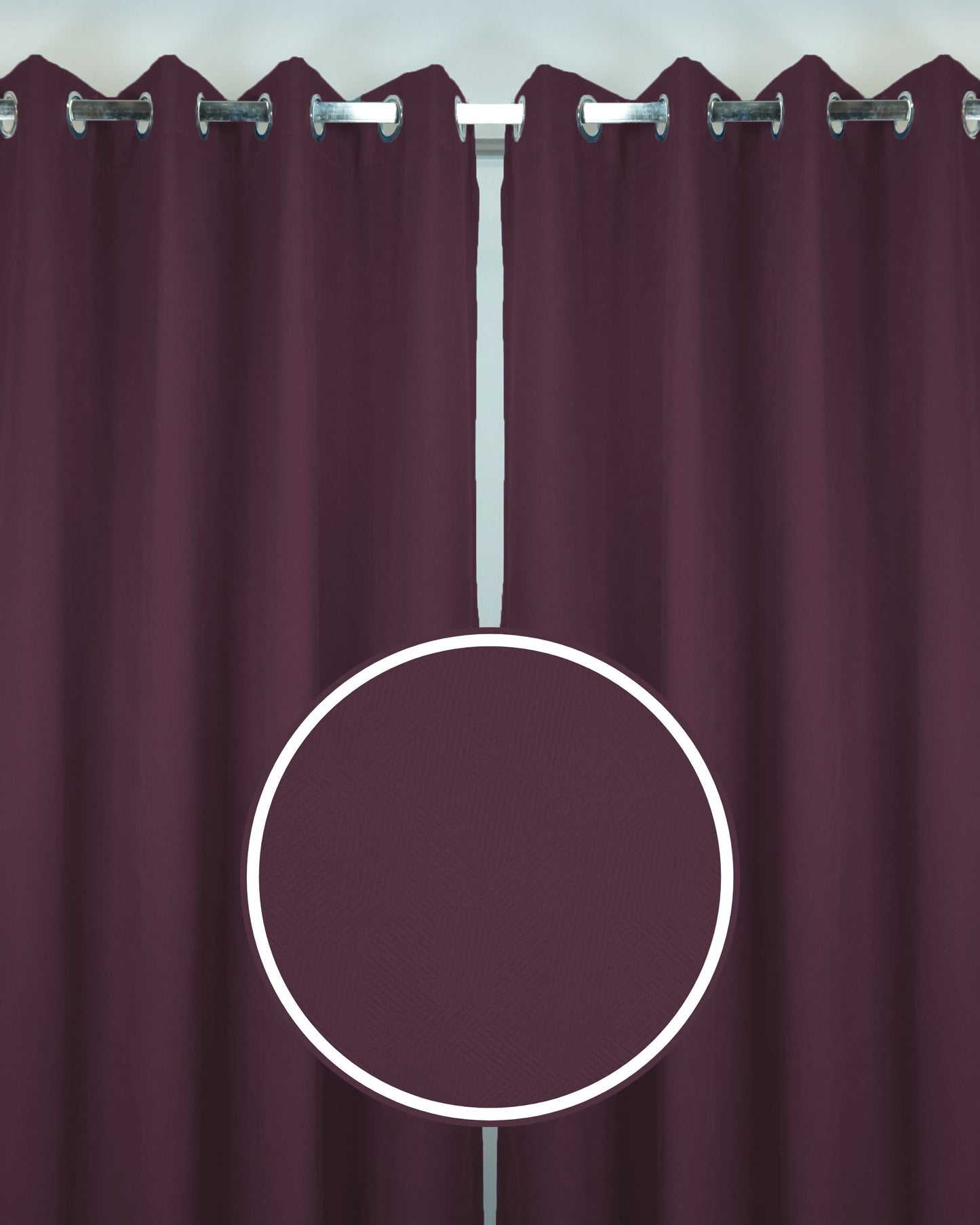 Rubina Dimout Fabric Ring Curtain (Ready Made)