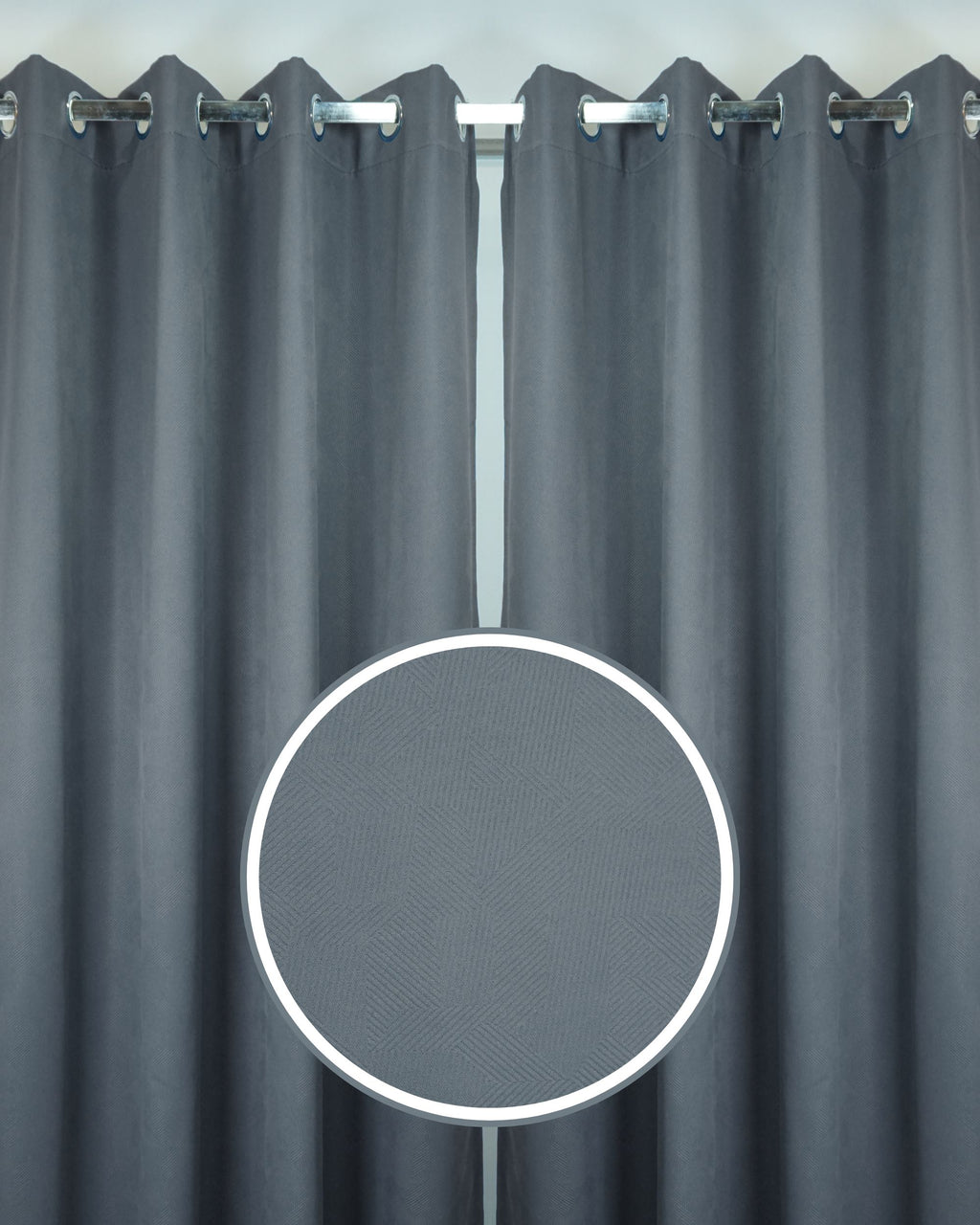 Rubina Dimout Fabric Ring Curtain (Ready Made)