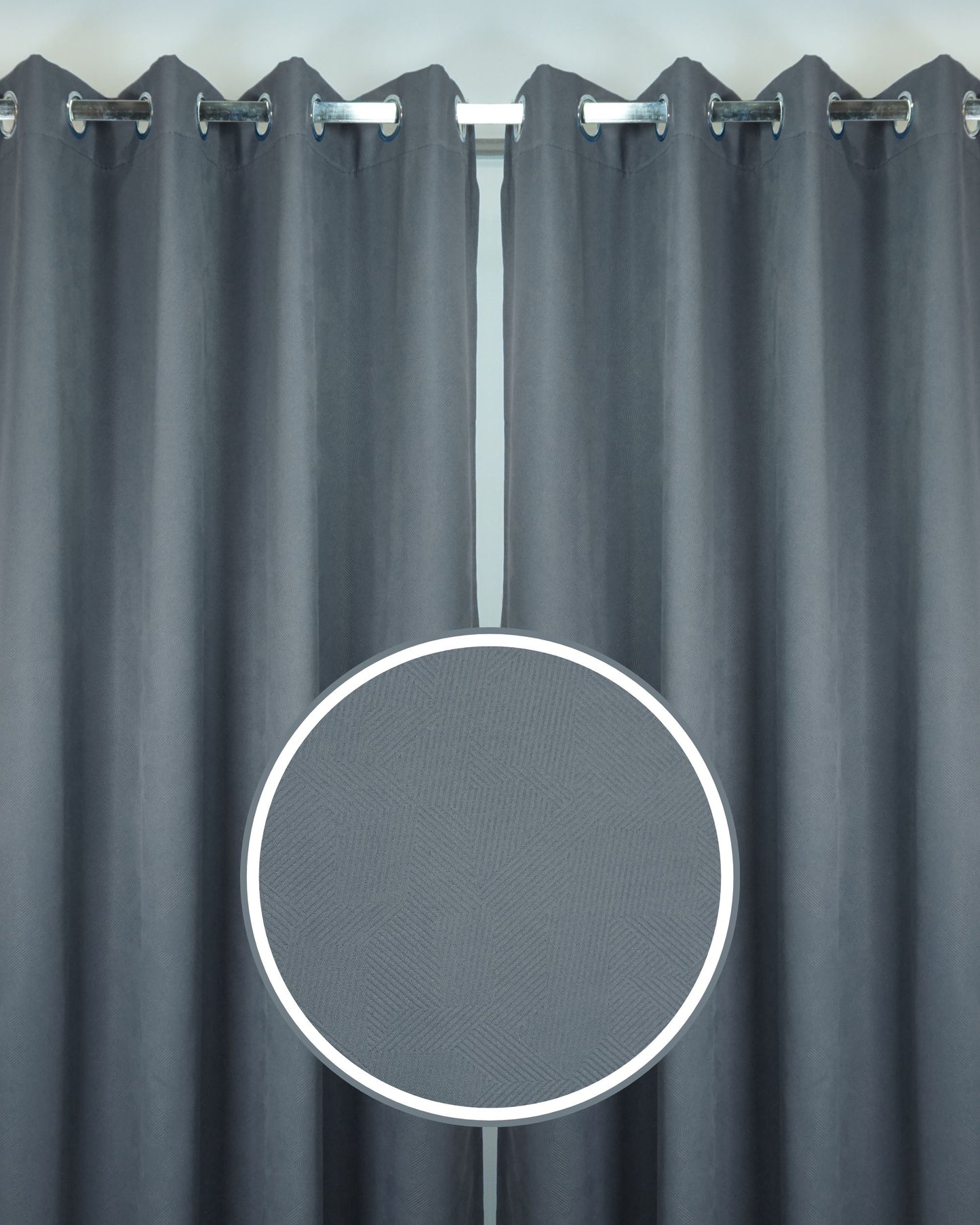 Rubina Dimout Fabric Ring Curtain (Ready Made)