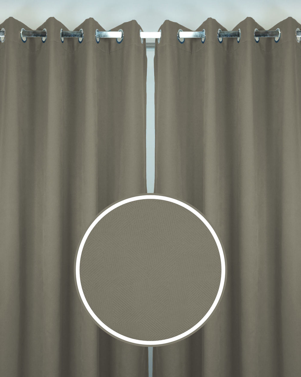 Rubina Dimout Fabric Ring Curtain (Ready Made)