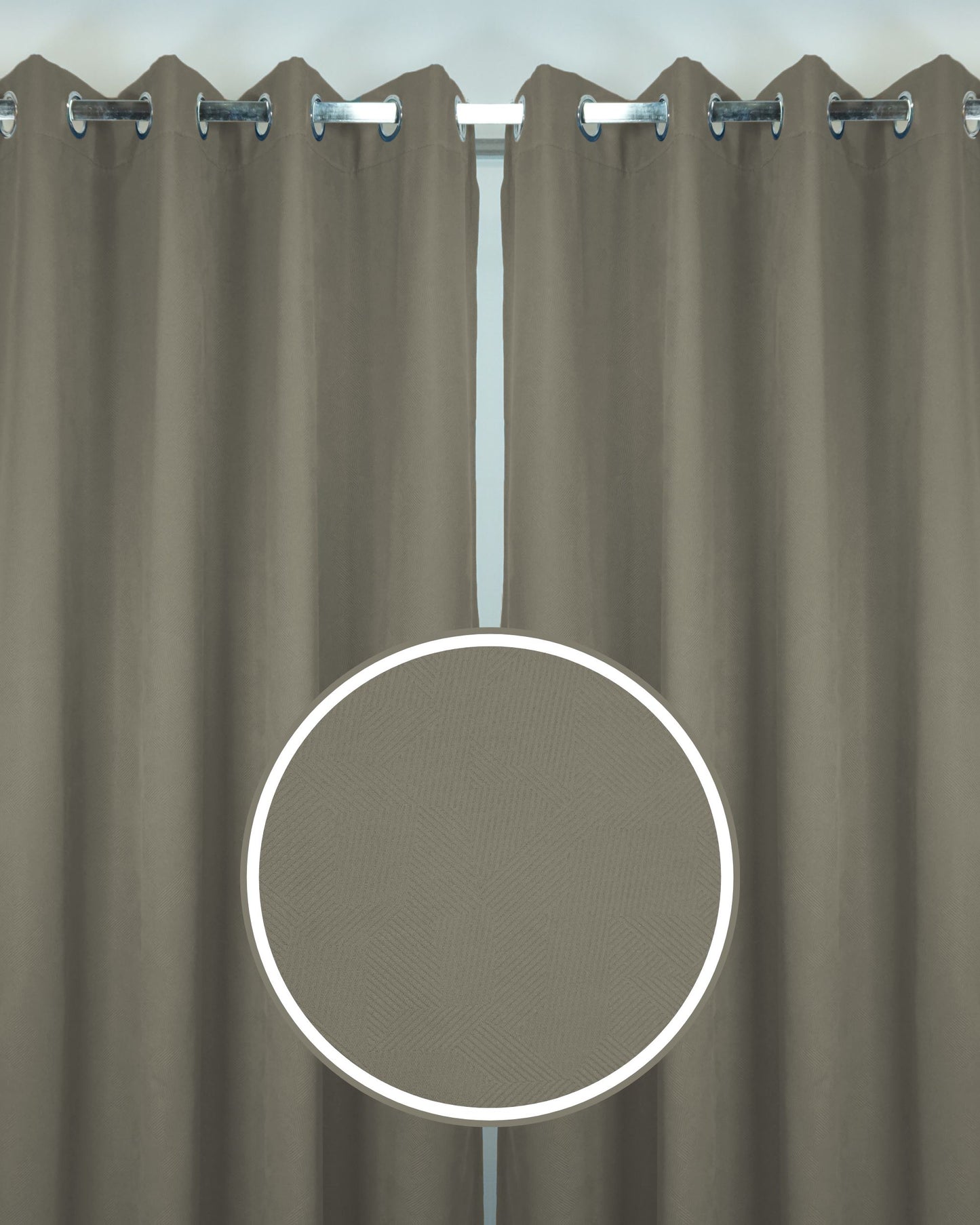 Rubina Dimout Fabric Ring Curtain (Ready Made)
