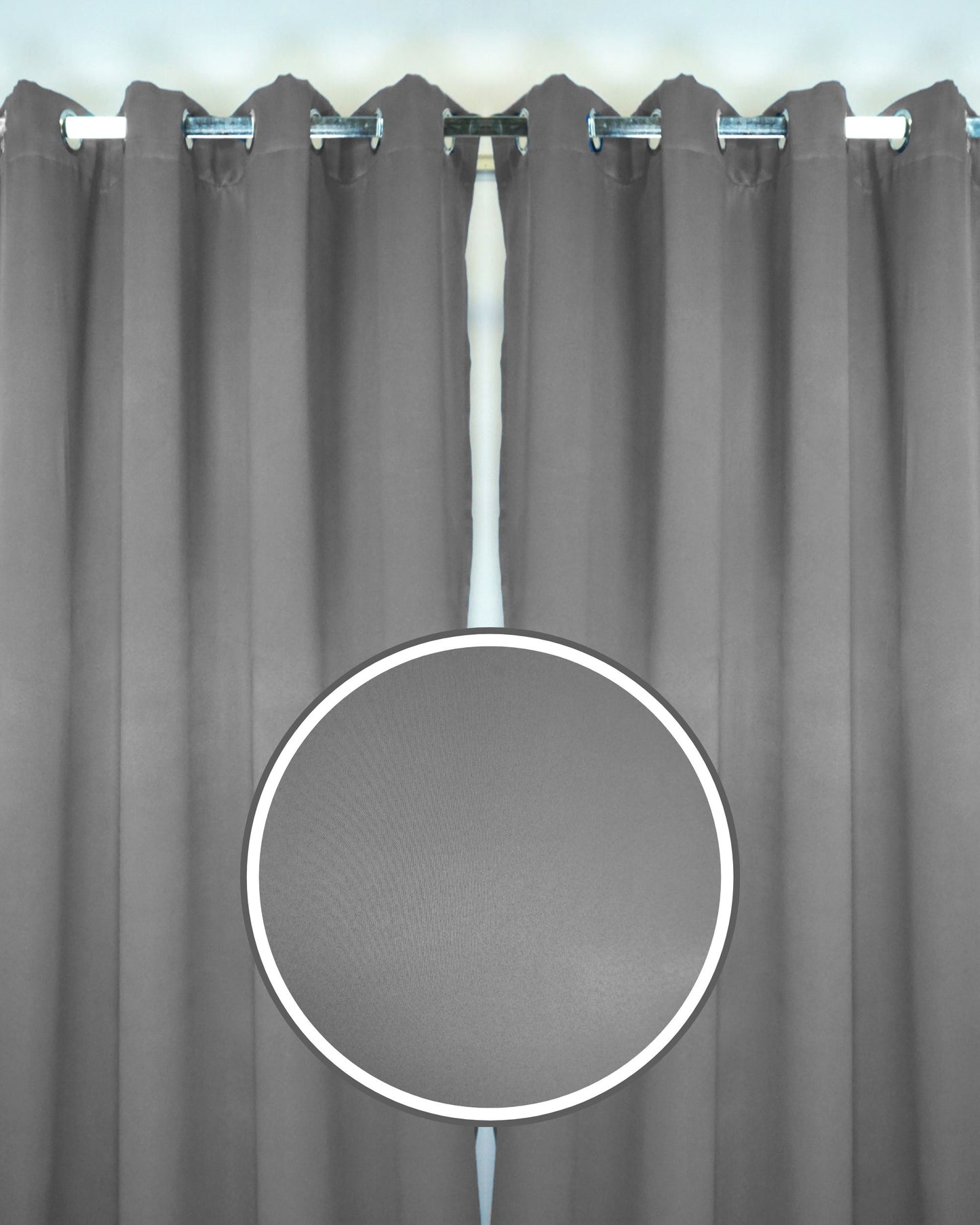 Rinova Dimout Fabric Ring Curtain (Ready Made)