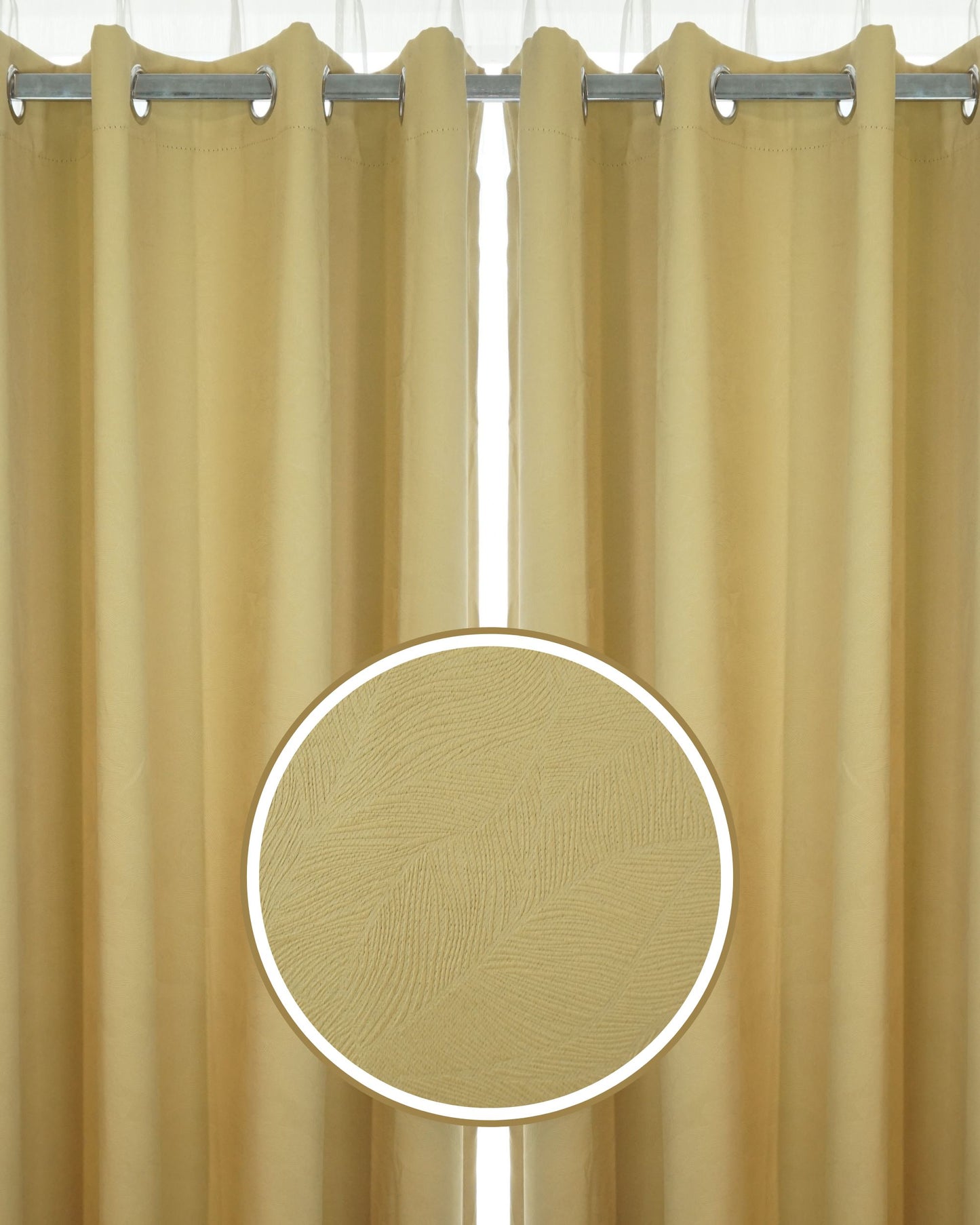 Rosella Dimout Fabric Ring Curtain (Ready Made)