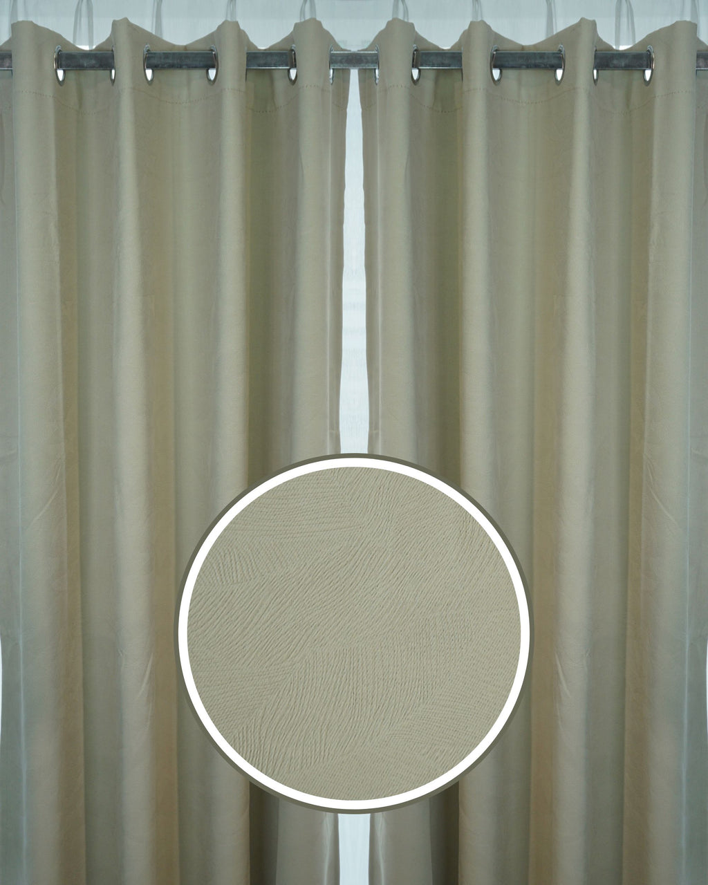 Rosella Dimout Fabric Ring Curtain (Ready Made)
