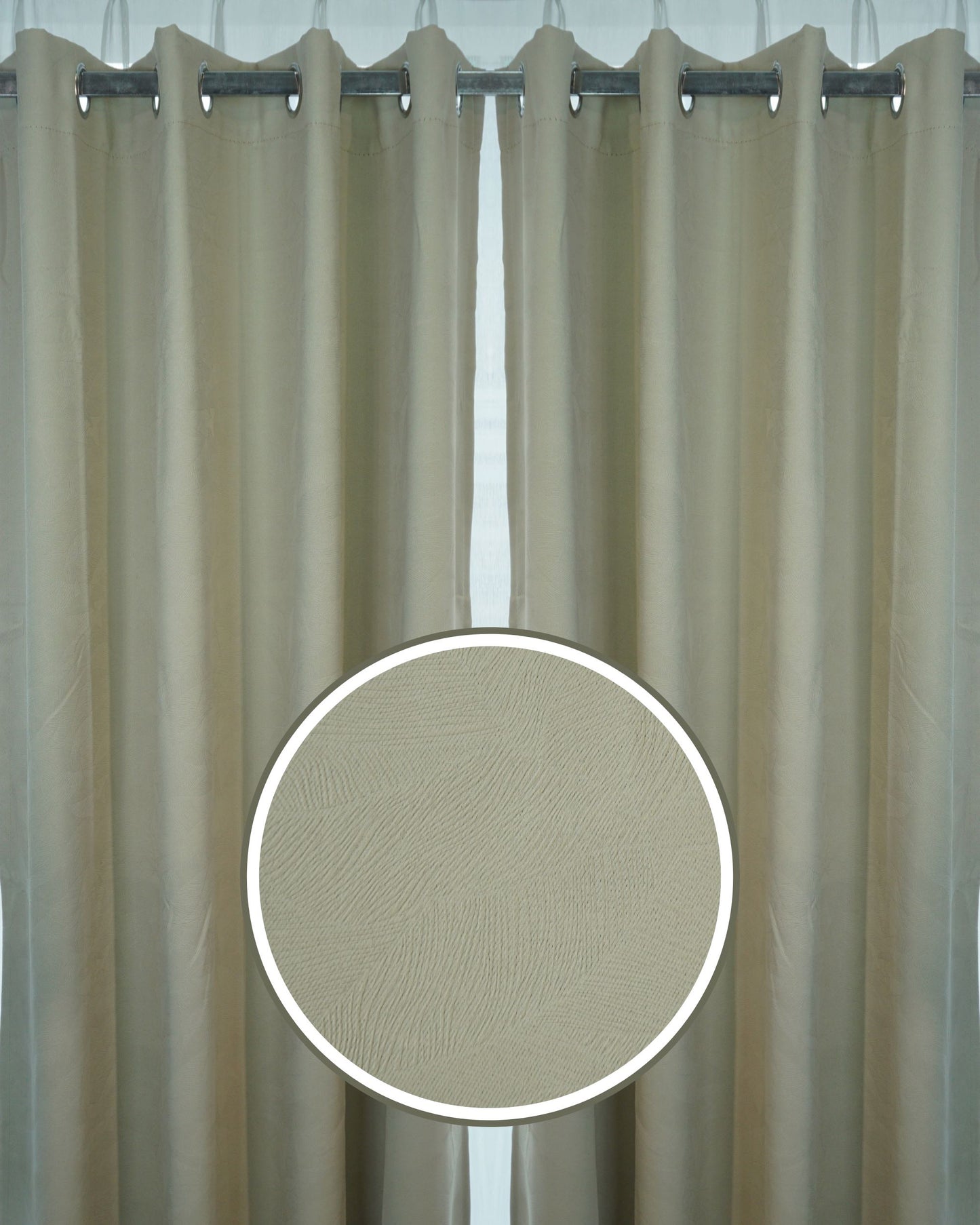 Rosella Dimout Fabric Ring Curtain (Ready Made)