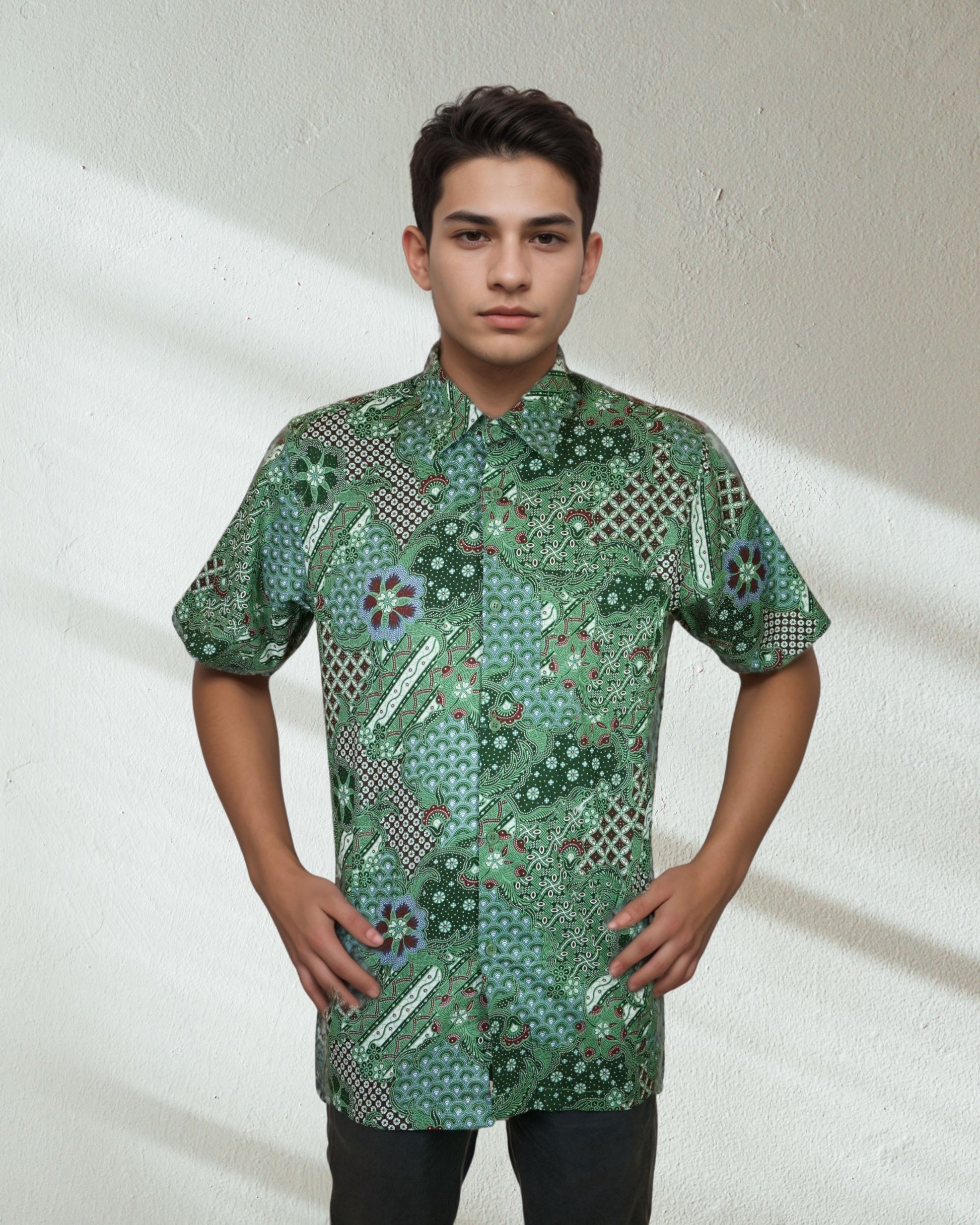 Baju Batik Cotton Dewi Nusantara Short Sleeve