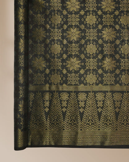 Bayangan Seroja Metallic Songket 44"