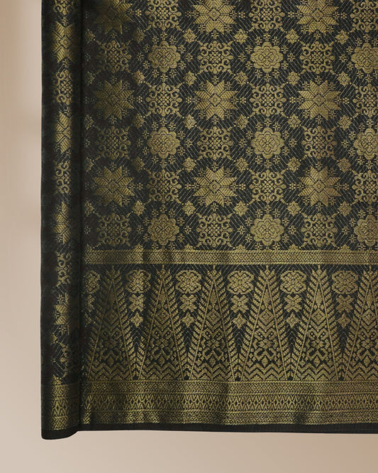 Bayangan Seroja Metallic Songket 44"