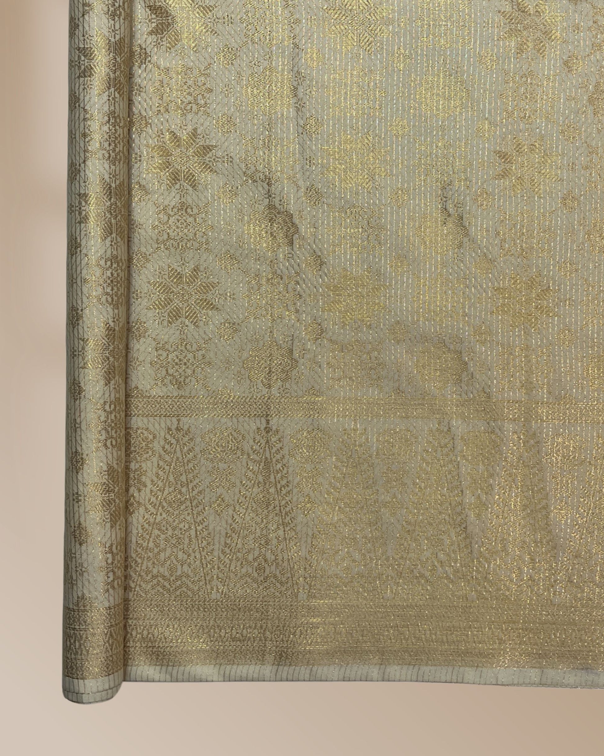 Bayangan Seroja Metallic Songket 44"