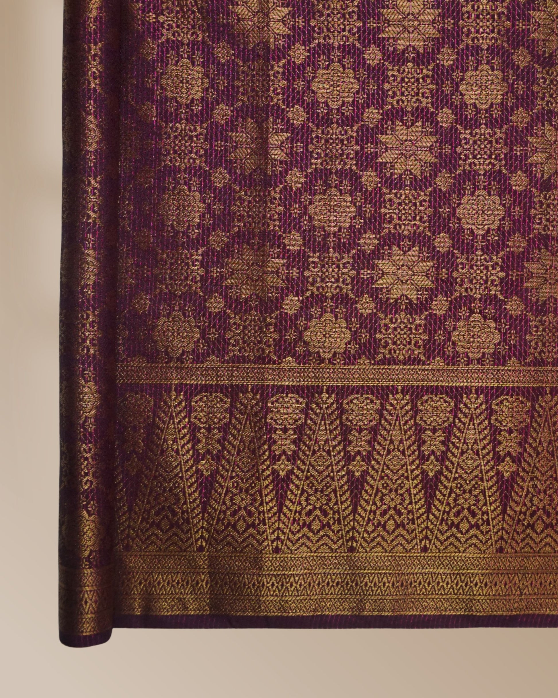 Bayangan Seroja Metallic Songket 44"