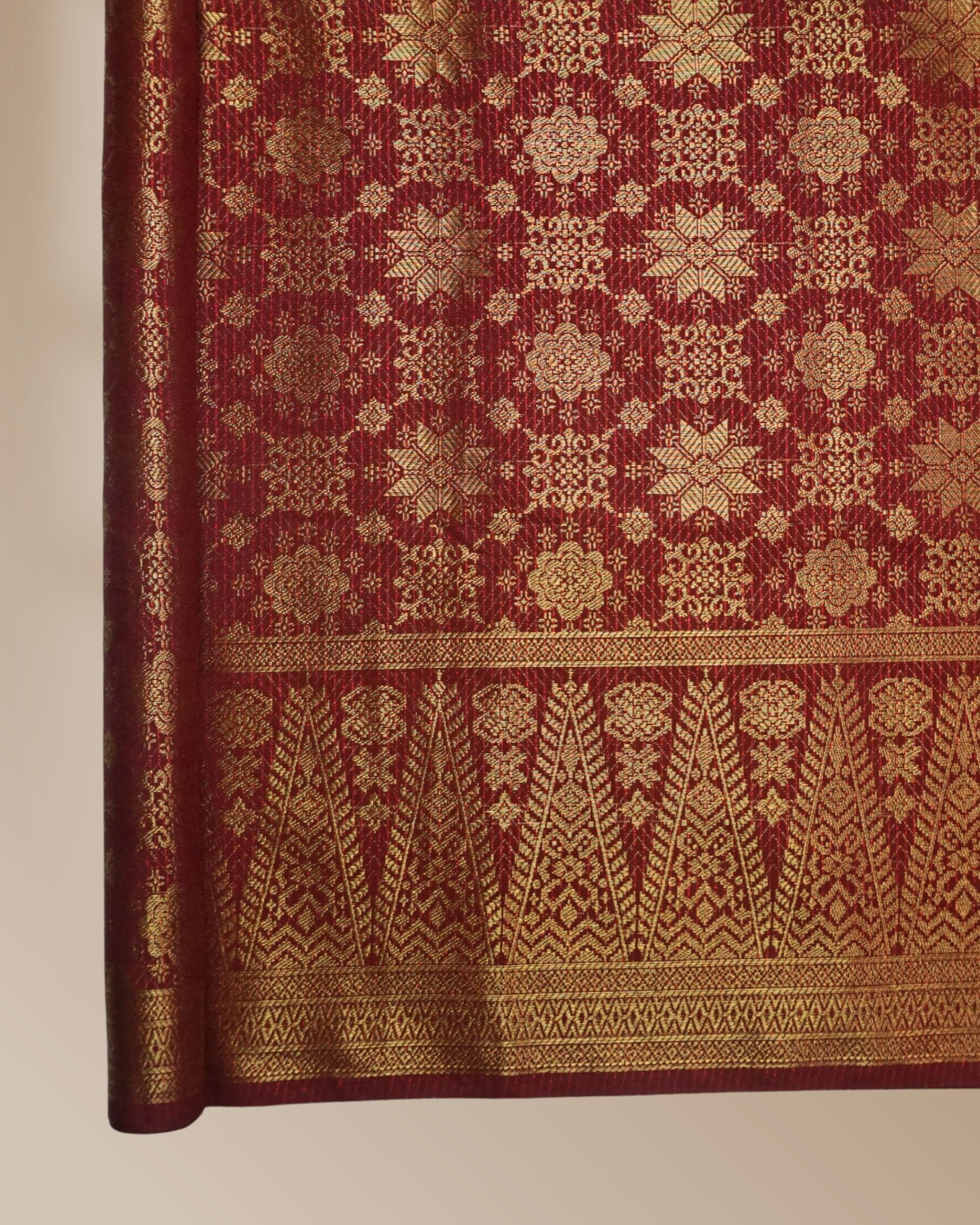 Bayangan Seroja Metallic Songket 44"