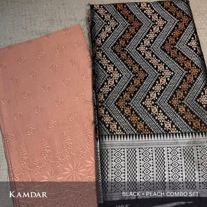 Combo Set Cotton Embroidery with Songket Multicolor