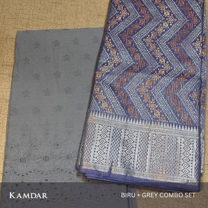 Combo Set Cotton Embroidery with Songket Multicolor
