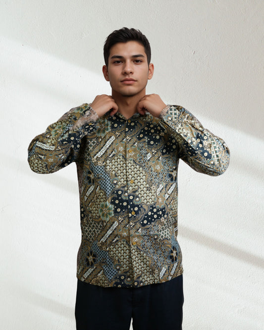 Baju Batik Cotton Dewi Nusantara Long Sleeve