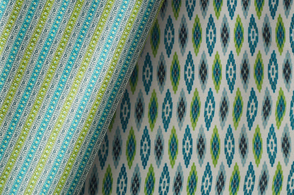 Smiley Rayon Capusel Slub Foil Prints Combo 44"