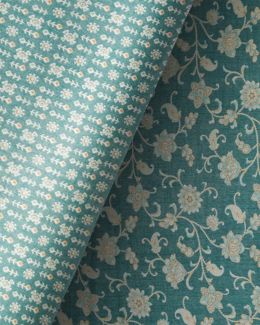 Suhani Capusel Slub Foil Prints Combo Set 44"