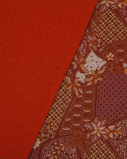 Rona Sari Dewi  Nusantara Batik with Chikan Cotton Cambric 44" Combo Set