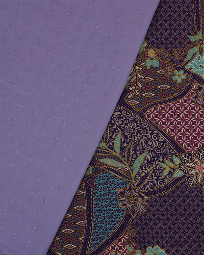 Rona Sari Dewi  Nusantara Batik with Chikan Cotton Cambric 44" Combo Set