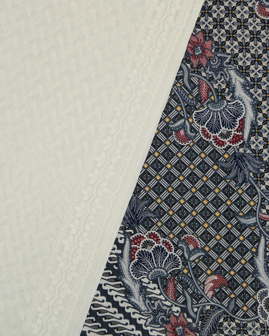 Senja Dewi Nusantara Batik Cotton with Cotton Cambric Embroidery Combo Set