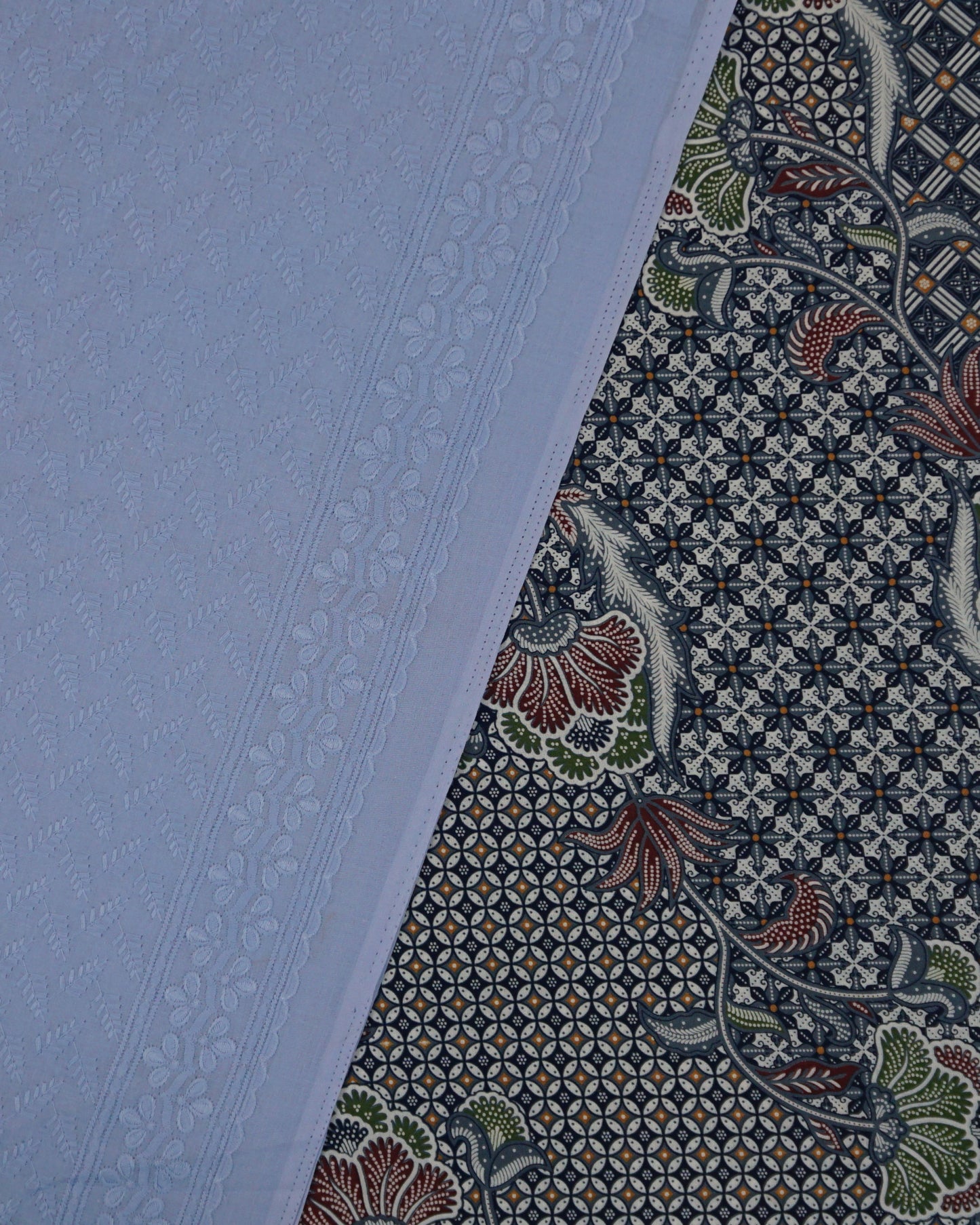 Senja Dewi Nusantara Batik Cotton with Cotton Cambric Embroidery Combo Set