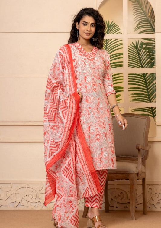 Ladies Cotton Suits 3pc set