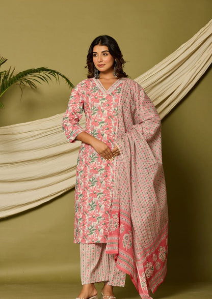 Ladies Cotton Suits 3pc set