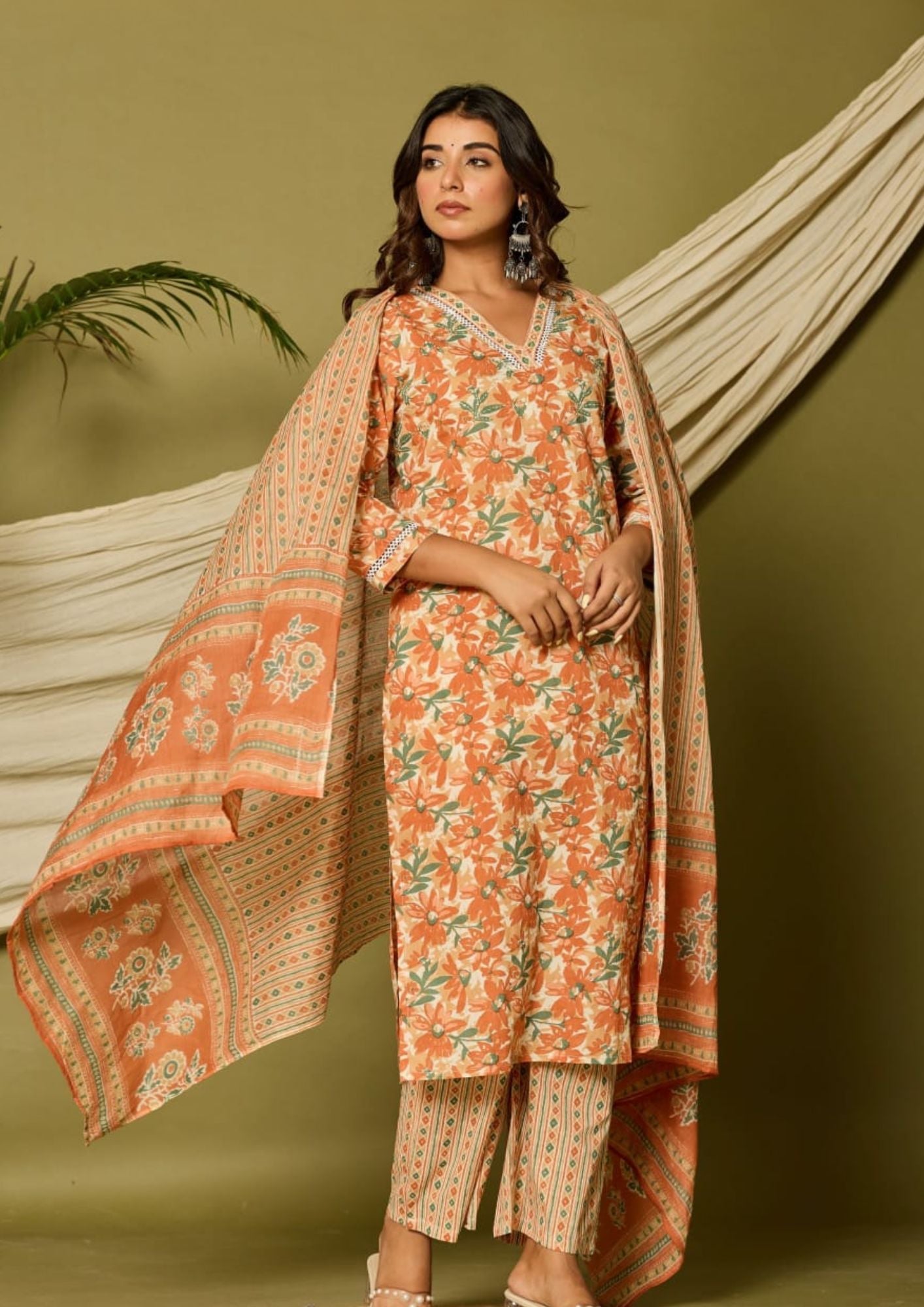 Ladies Cotton Suits 3pc set