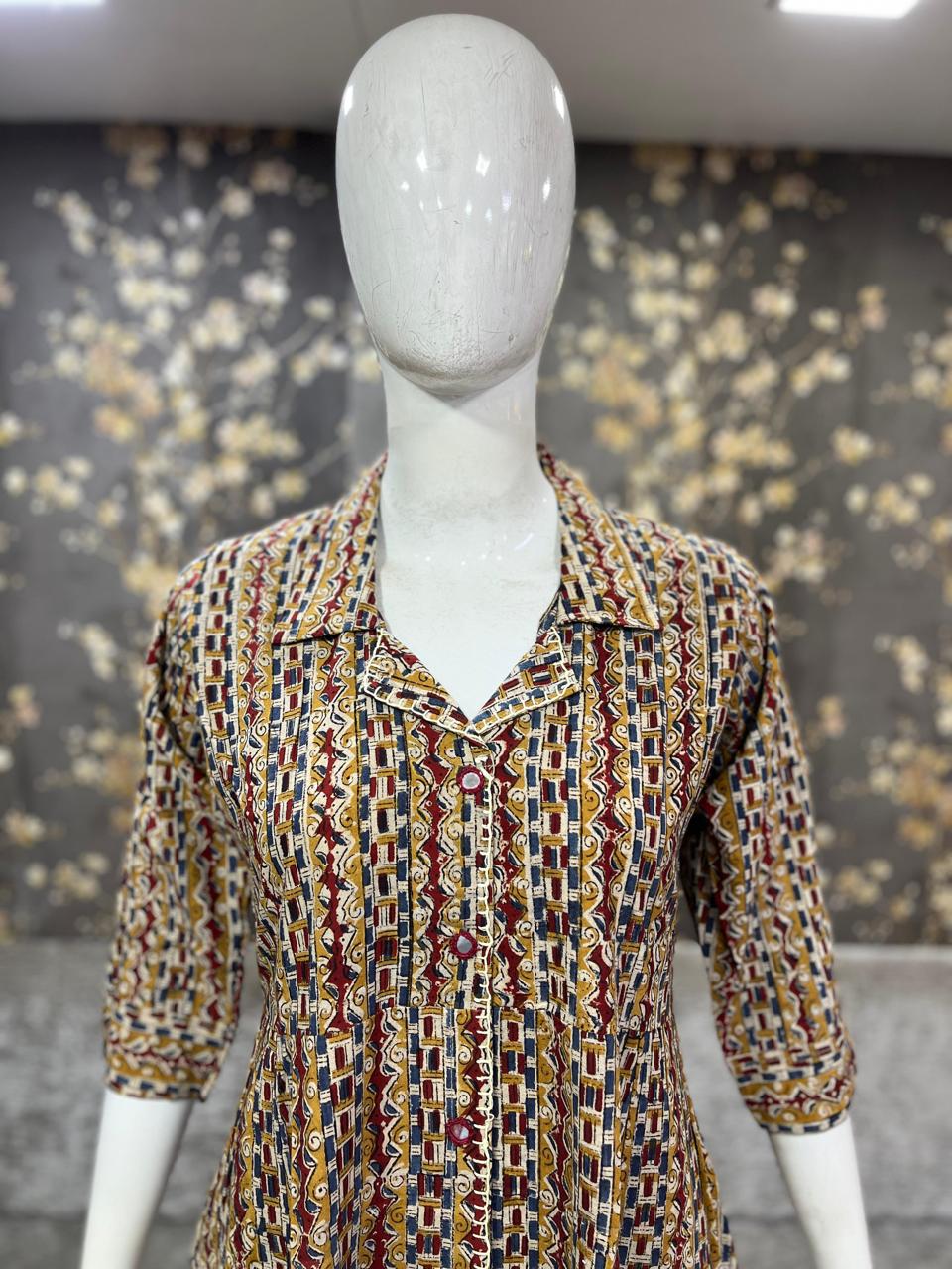 Dress With Kalamkari Print