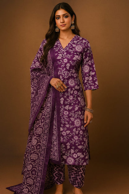 Kurti Set Ladies-3 pc set Cotton Design 2