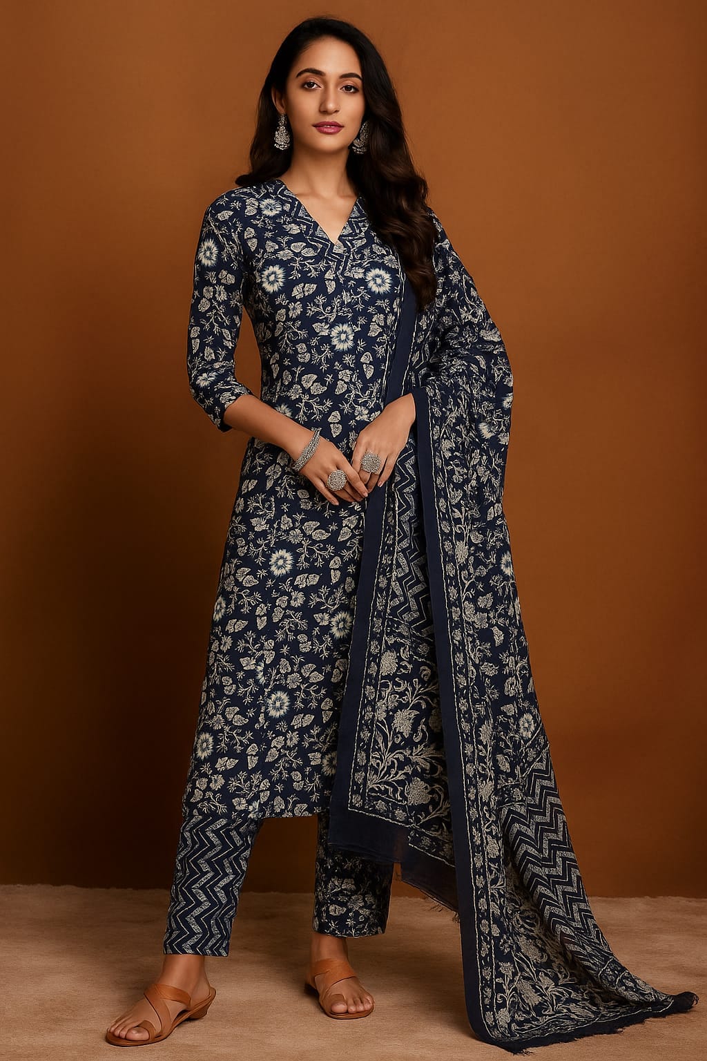 Kurti Set Ladies-3 pc set Cotton Design 2