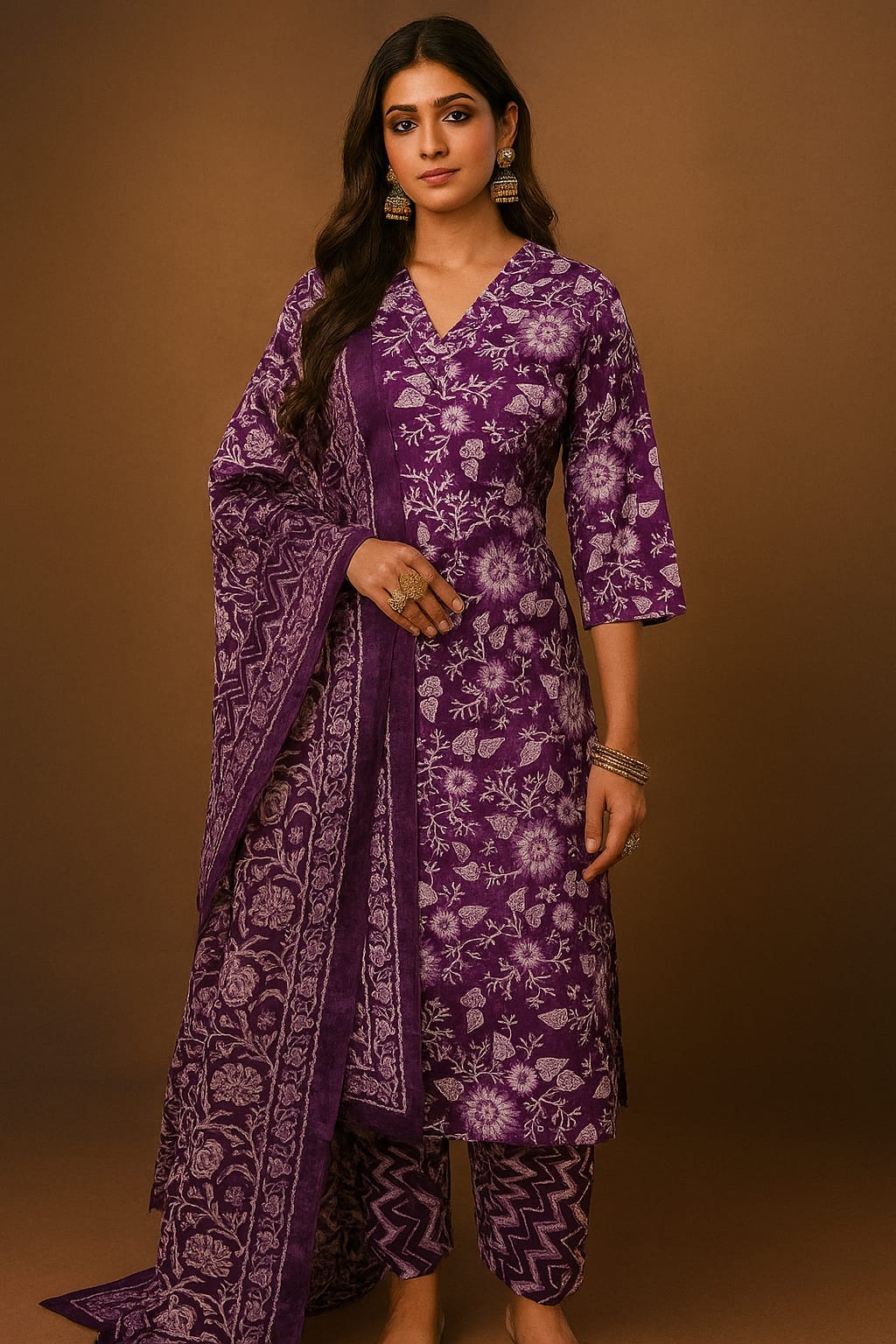 Kurti Set Ladies-3 pc set Cotton Design 2