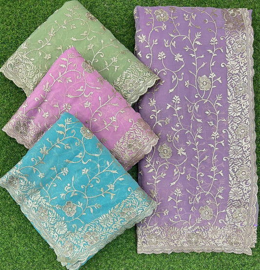 Glass Georgette Saree