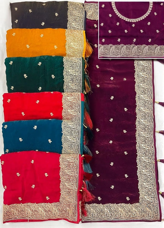 Satin D Saree Design 2