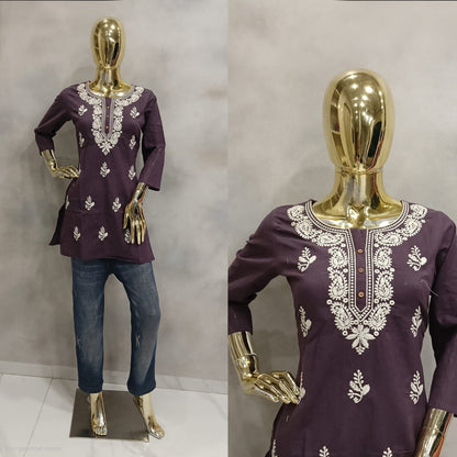 Short Kurti Chikan Thread