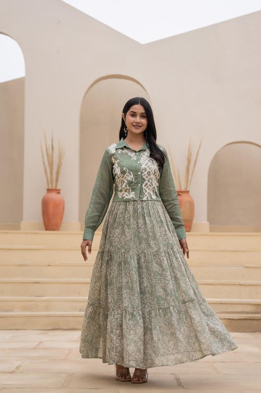 Fancy Embroidered Indo Ethnic 2 pc ( Skirt & Top)