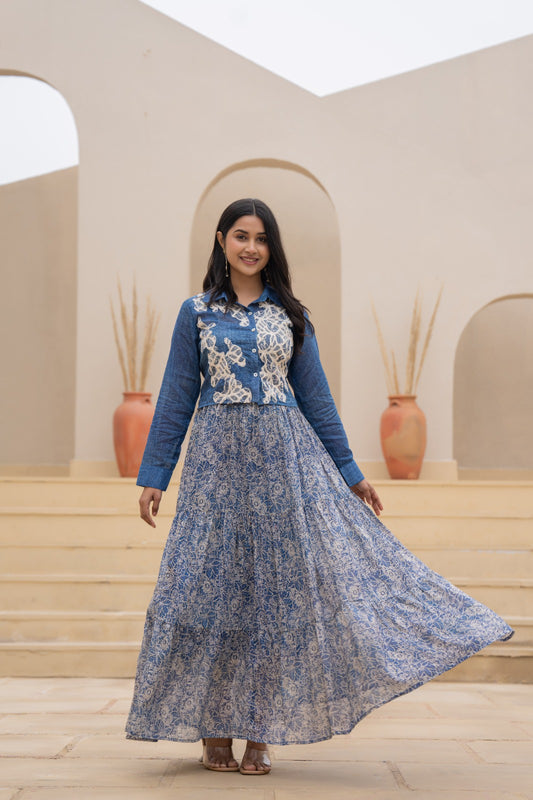 Fancy Embroidered Indo Ethnic 2 pc ( Skirt & Top)