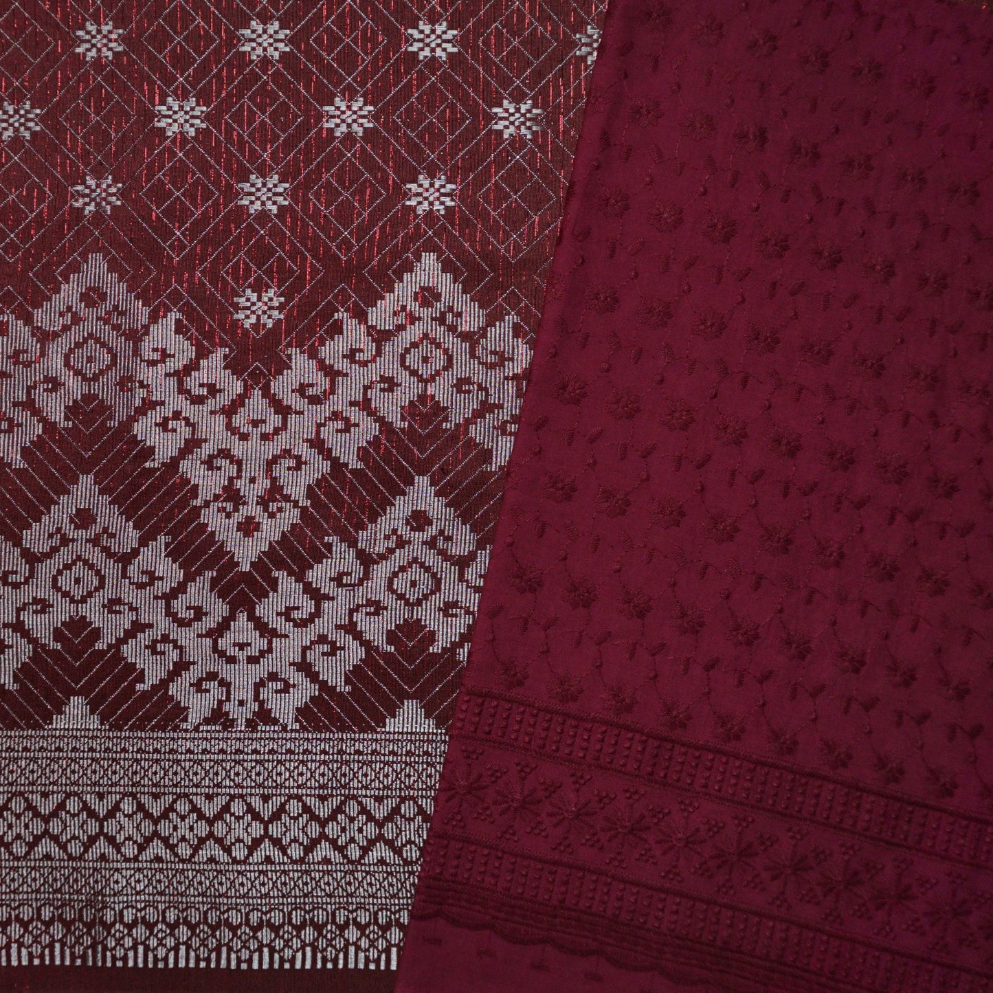 Kain Pasang Combo Songket dan Cotton