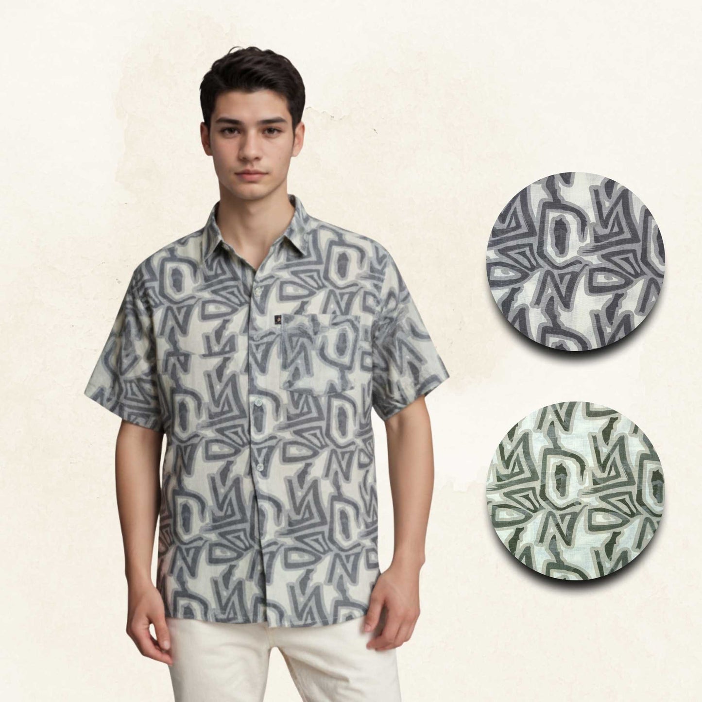 Artemis Shirt Geometry Pattern Regular and Plus Size