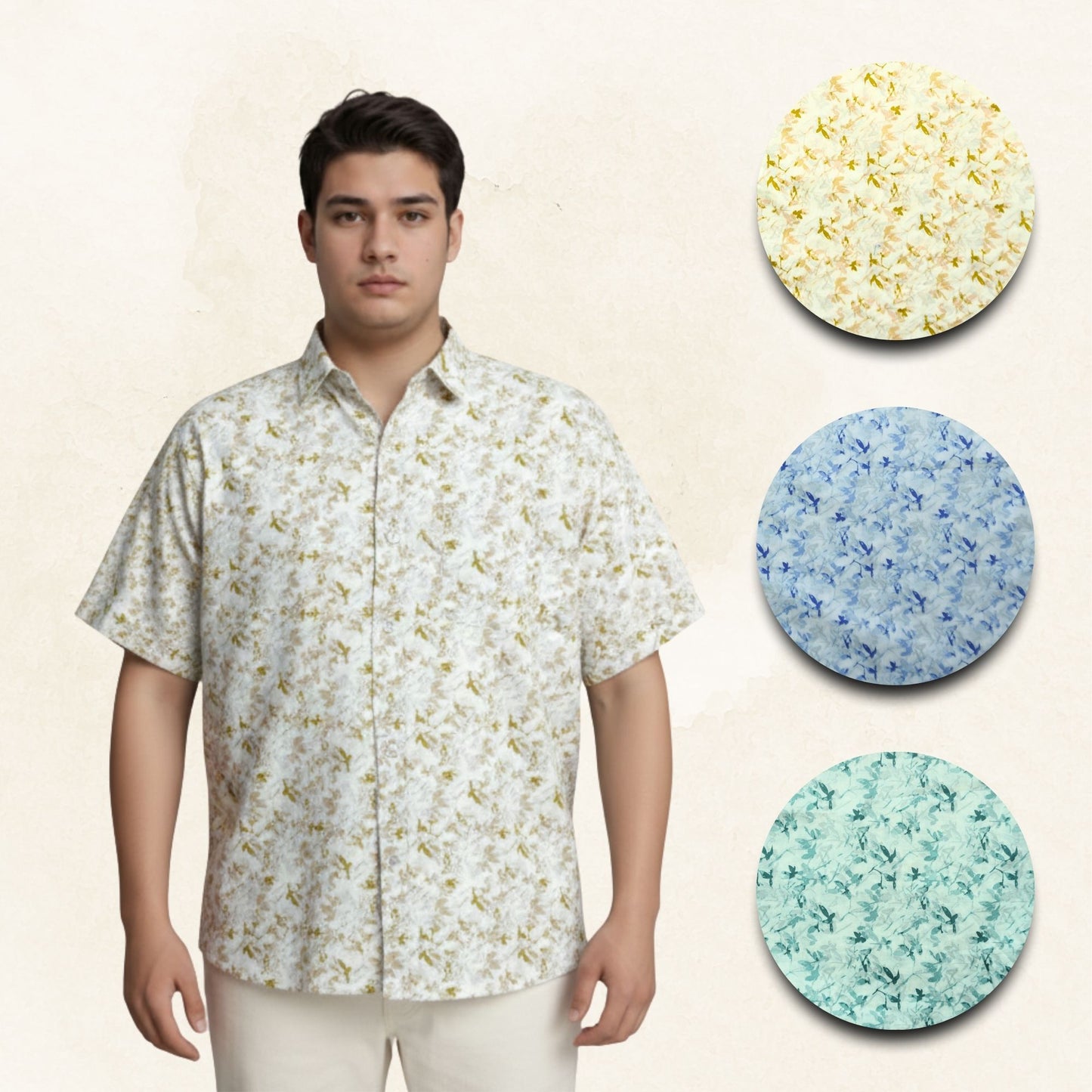 Artemis Floral Cotton Shirts Regular to Plus Size