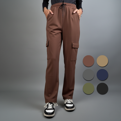 Ladies Comfy Pants Trendy Side Pocket
